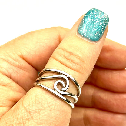 Jackie Gallagher Designs - Handmade Coastal Jewelry - Wave Band, sterling silver