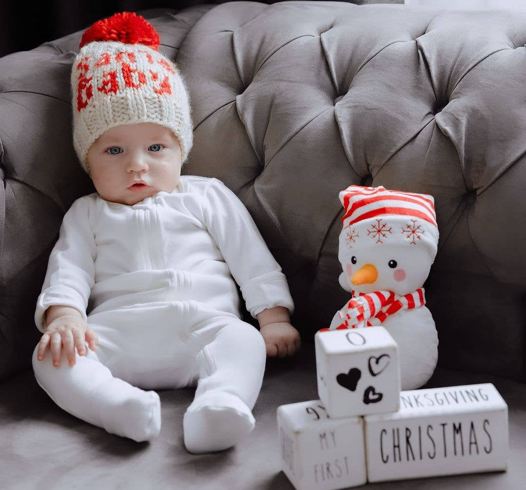 Huggalugs - Santa Baby Hand Knit Beanie Hat Baby & Kids