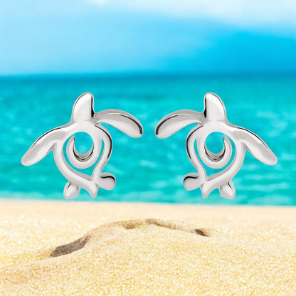 Big Blue by Roland St John - Roland St John's Ocean Traveler Turtle Stud Earrings
