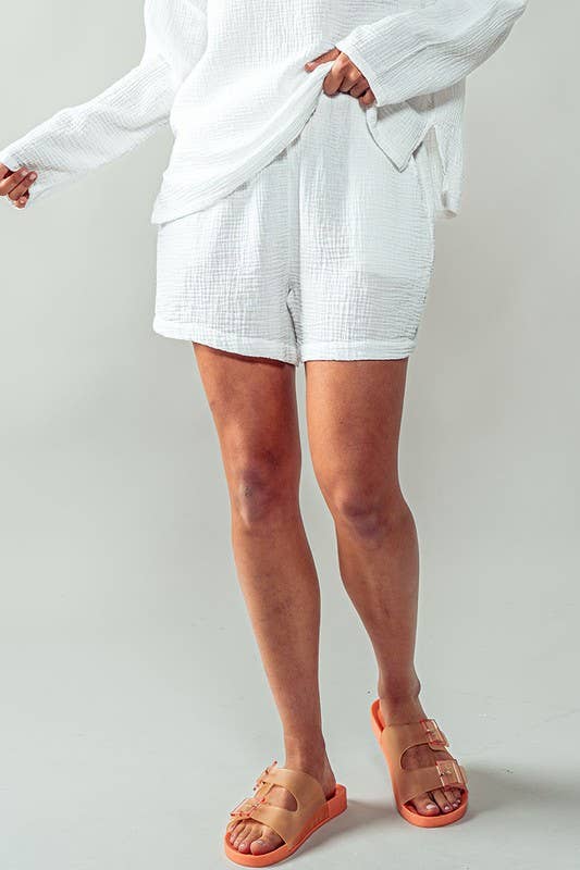 Urban Daizy - **BREATHELESS LOUNGE SHORTS: TAUPE / S-2/M-2/L-2