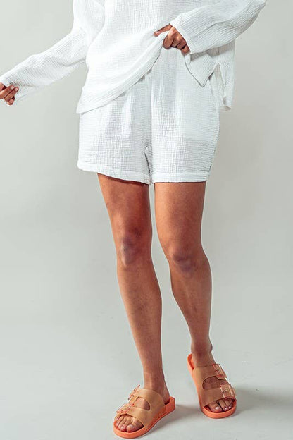 Urban Daizy - **BREATHELESS LOUNGE SHORTS: TAUPE / S-2/M-2/L-2