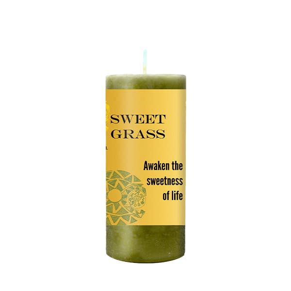 Type 40 Vending - World Magic Sweet Grass Candle - 2X4