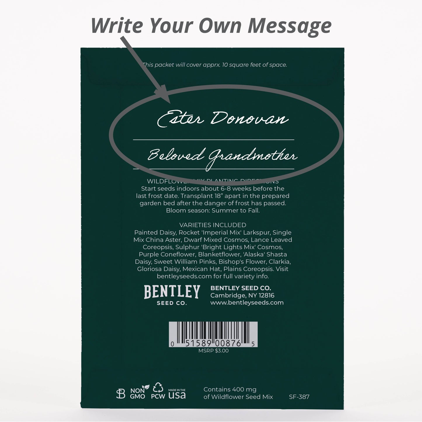Bentley Seed Co. - With Heartfelt Sympathy - Wildflower Mix Seed Packets