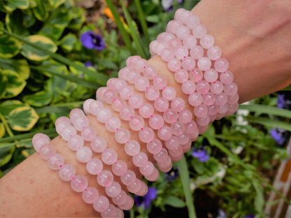 The Healing Sanctuary - Rose Quartz Beaded Bracelet 8mm