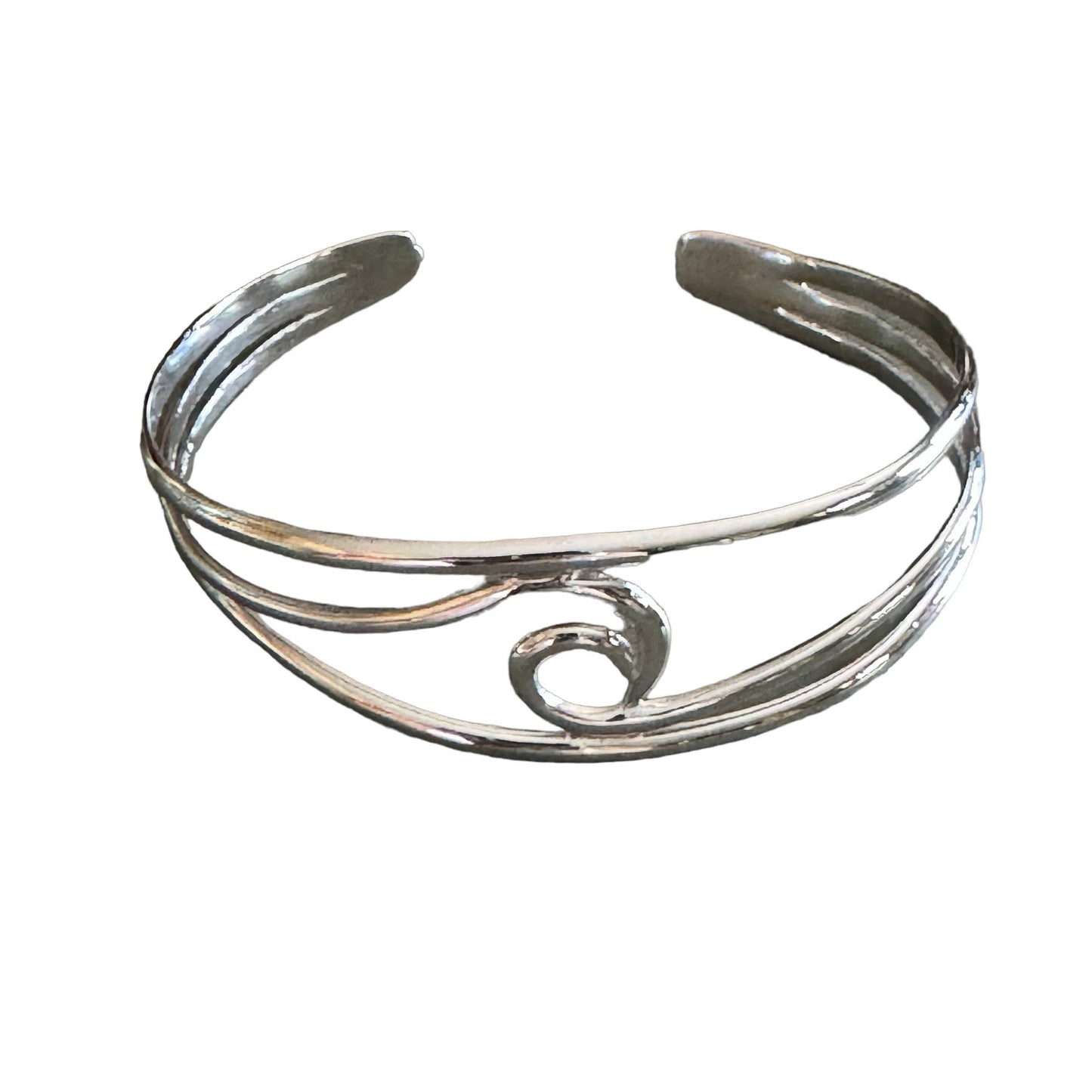 Jackie Gallagher Designs - Handmade Coastal Jewelry - Wave Cuff/Bracelet, Sterling silver