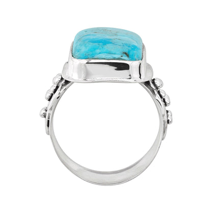 Silpada - Silpada Big Spring Compressed Mojave Turquoise  Ring, Silver: Teal / 7