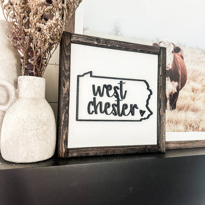 Dakota + Pine Design Co. - Personalized Home City, State Sign: Natural / 9x12