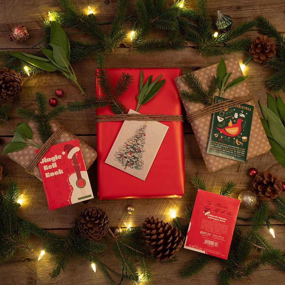 Bentley Seed Co. - All I Want for Christmas Tree Gift Tag Card - Seed Packets