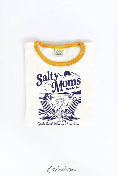 OAT COLLECTIVE - SALTY MOMS BEACH CLUB Ringer Graphic Top