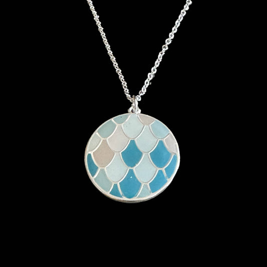 Jackie Gallagher Designs - Handmade Coastal Jewelry - Mermaid Scale Resin Necklace