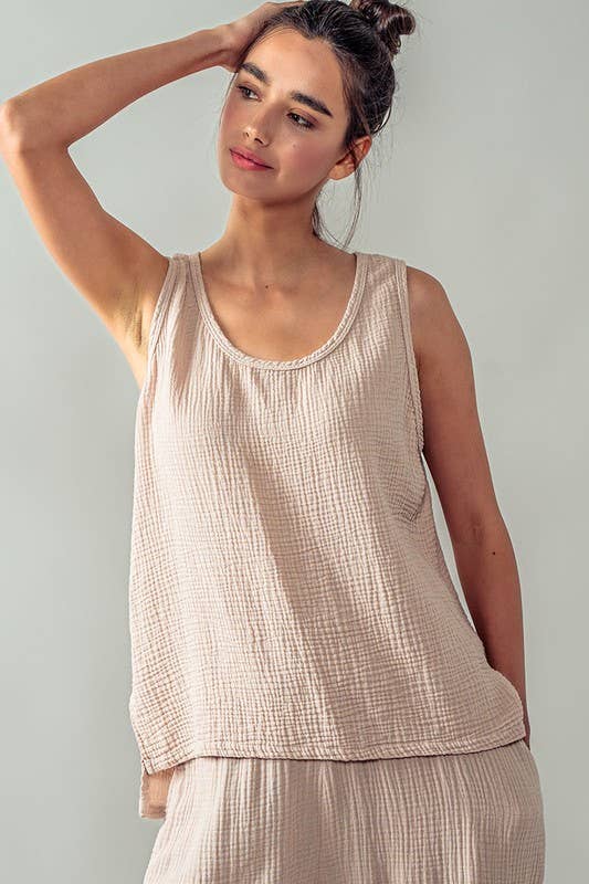 Urban Daizy - **TRANQUILITY TANK TOP: WHITE / S-2/M-2/L-2