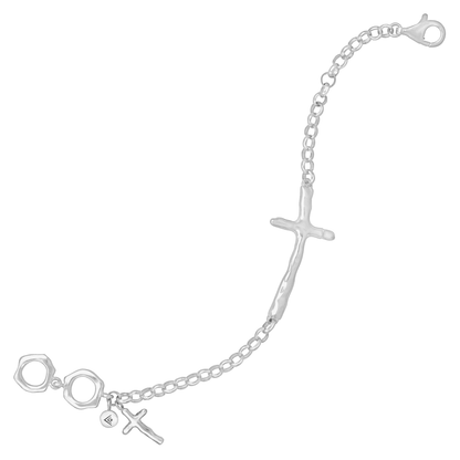 In Good Faith - Silpada Organic Cross Bracelet in Sterling Silver