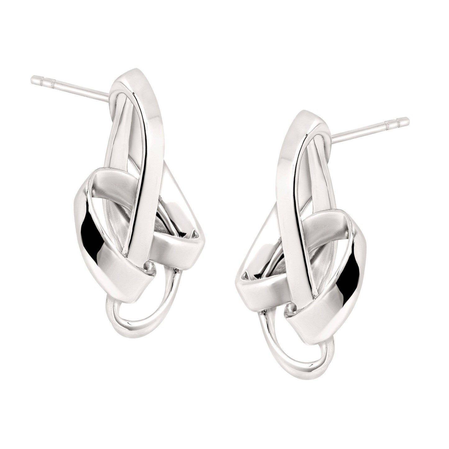 Silpada - Silpada 'Tied Up' Knotted Earrings in Sterling Sil: 1 1/16