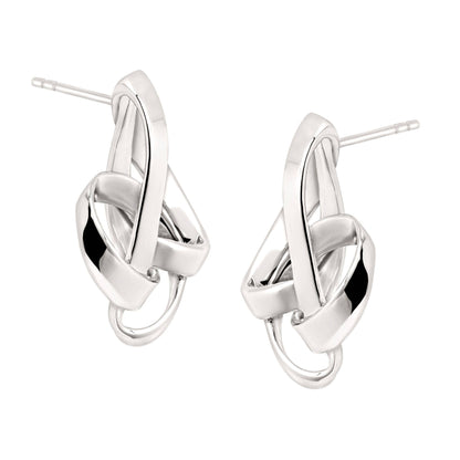 Silpada - Silpada 'Tied Up' Knotted Earrings in Sterling Sil: 1 1/16