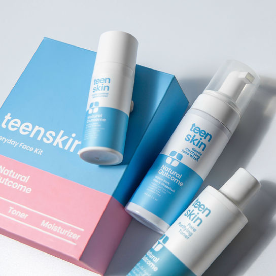 Natural Outcome Skincare - Teen Skin Kit - 3-Step Acne Clarifying Regimen