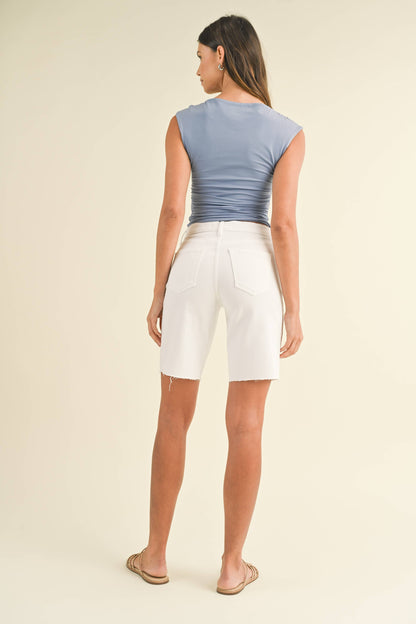 JUST BLACK DENIM - BH465J - OPWHT - Bermuda Short