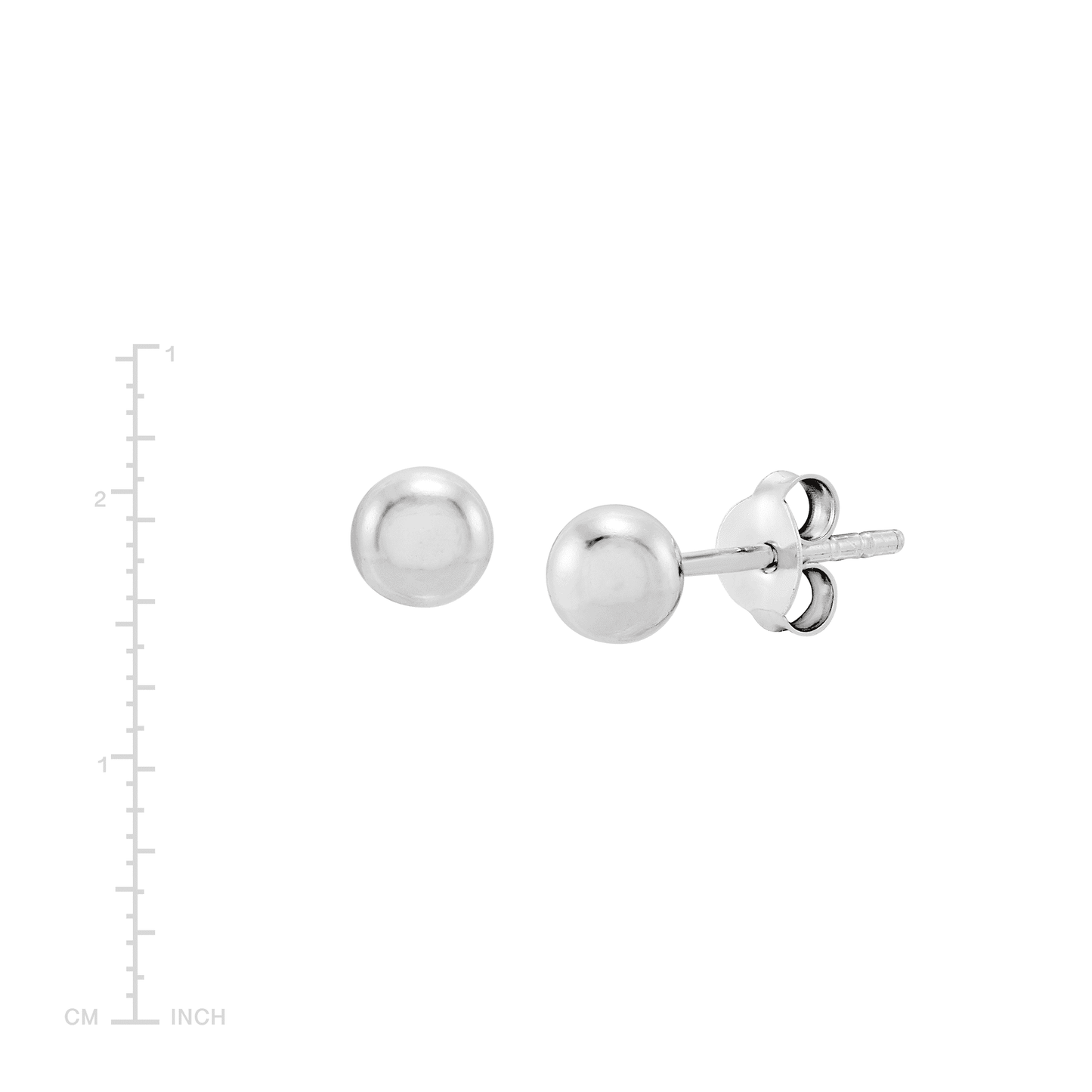 Silpada - Silpada 'Having a Ball 5 mm Stud Earrings' in Sterling Silver: White / 3/16