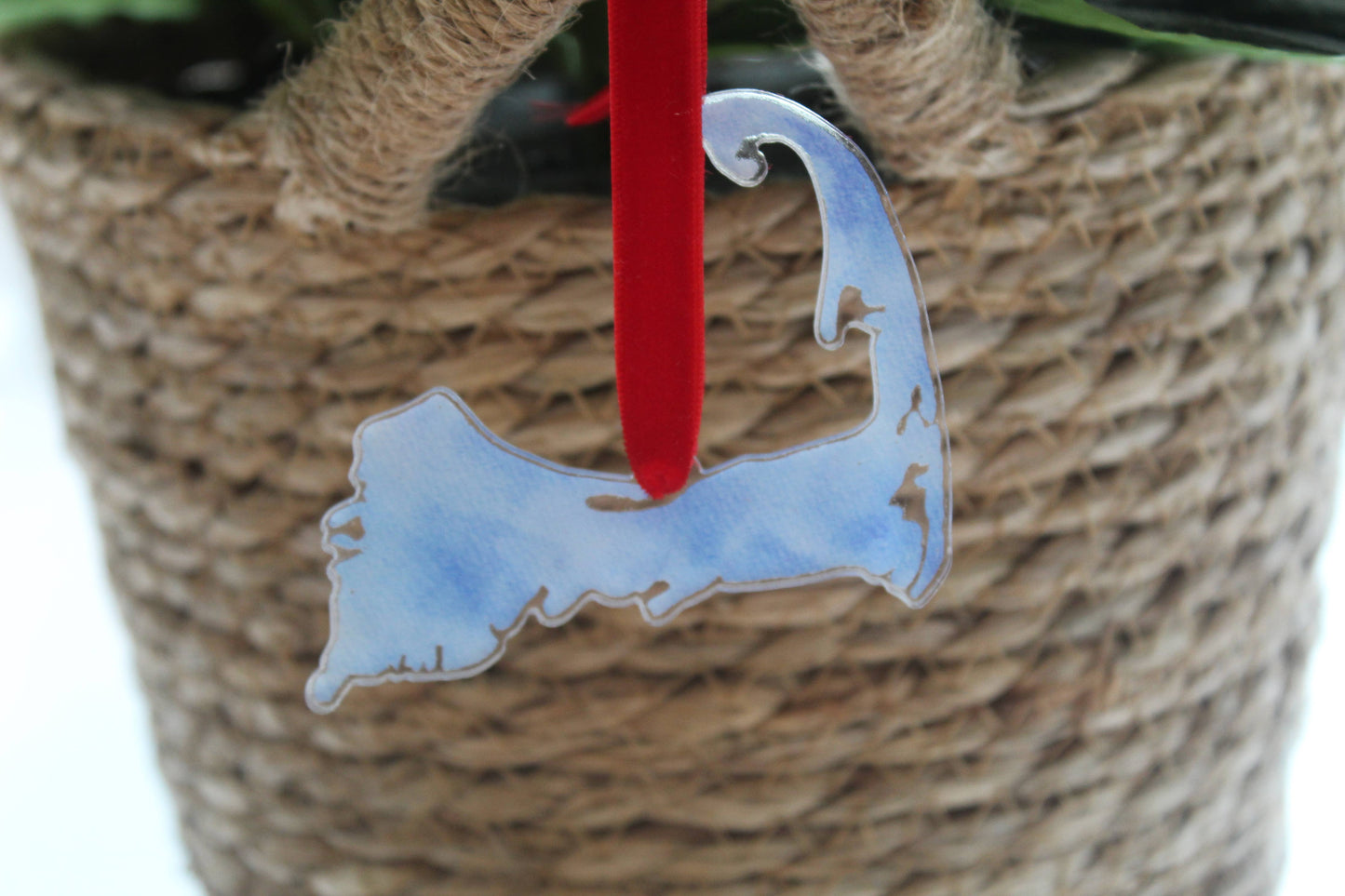 WonderfullyWrittenCo - Cape Cod Map Watercolor Ornament