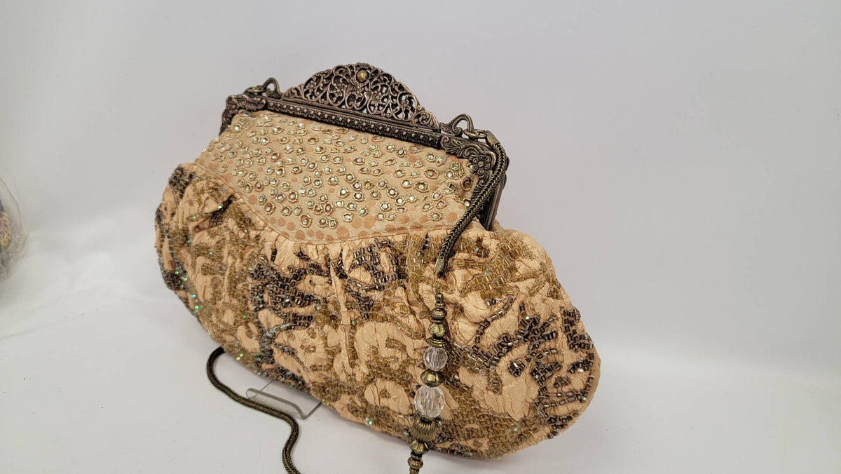 Ricki designs - VINTAGE CLASSIC TAPESTRY EMBROIDERED CROWN FRAME BAG #21082
