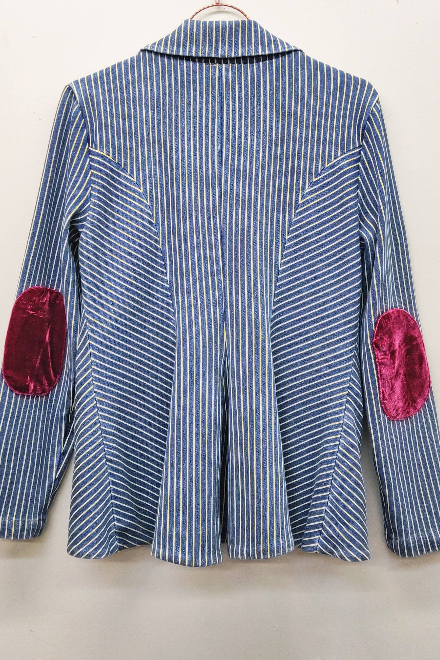 Aratta - Alaia Stripe Denim Blazer: Denim Stripe / M