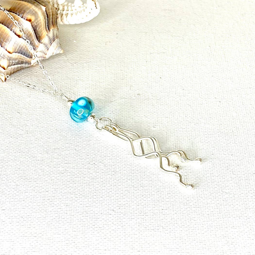 Jackie Gallagher Designs - Handmade Coastal Jewelry - Jellyfish Necklace: Mermaid