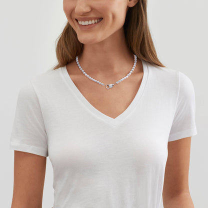 Silpada - Silpada 'Great Destinations' Silver Hematite Necklace, 18": White / 18