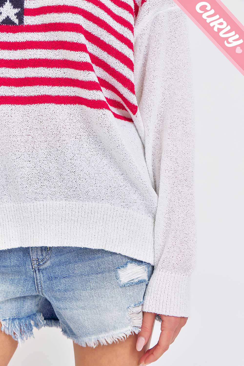 Sweet Lovely by Jen - PLUS SIZE 4TH OF JULY STARS AND STRIPES AMERICAN FLAG