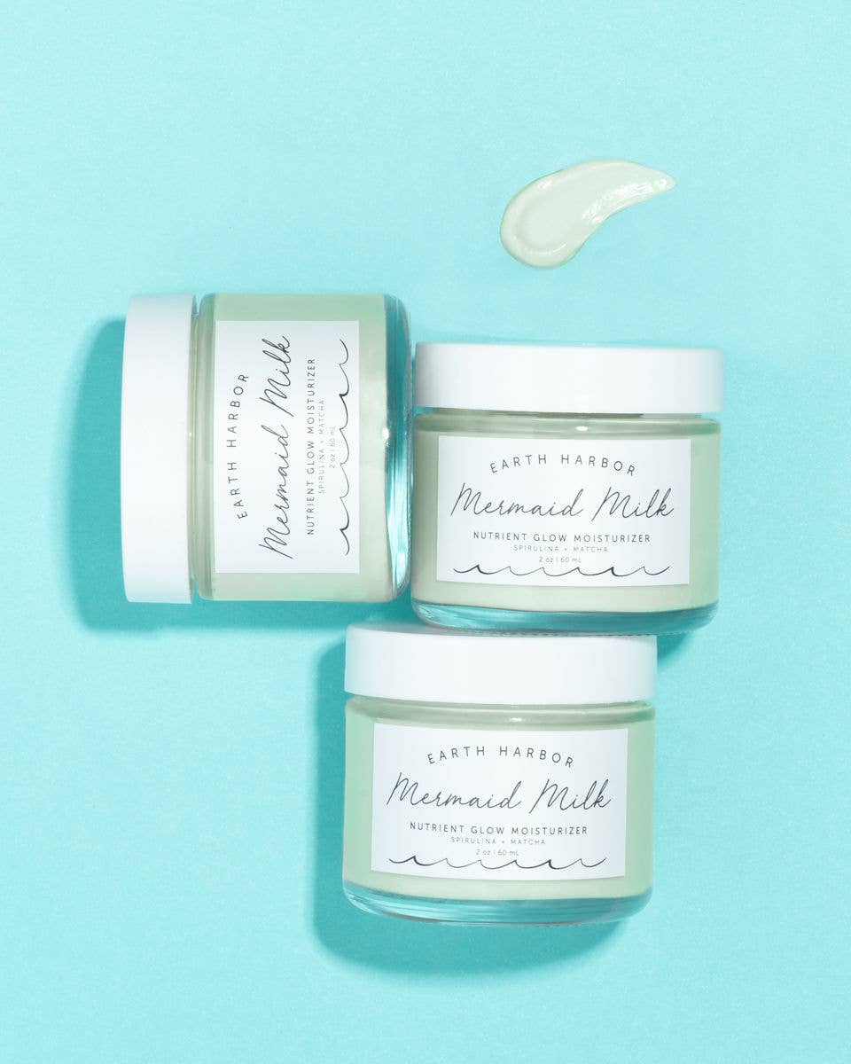 Earth Harbor Naturals - MERMAID MILK Superfood Moisturizer: Matcha + Spirulina: 1 oz