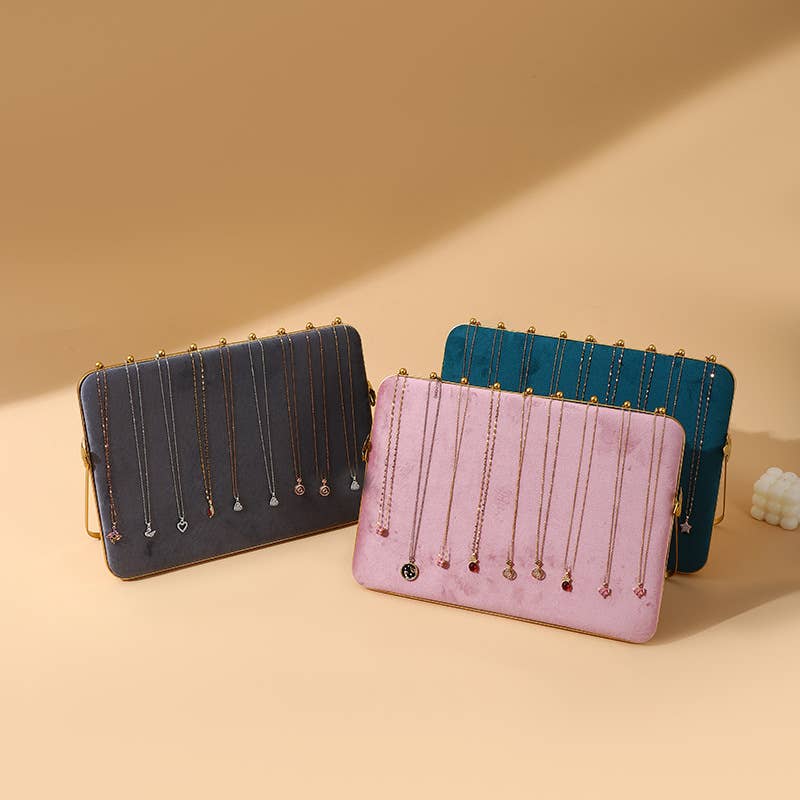 Zakka - Vintage Inspired 2-Tone 9-hook display ramp slanted: 9 Hook Ramp Pink