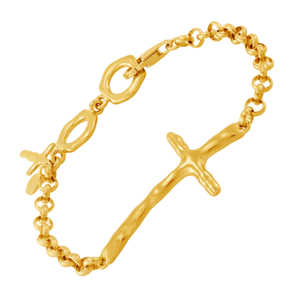 In Good Faith - Silpada Organic Cross Bracelet in Sterling Silver