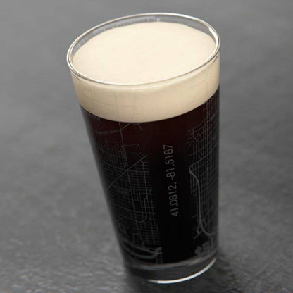 Well Told - Your Town Map Pint Glass