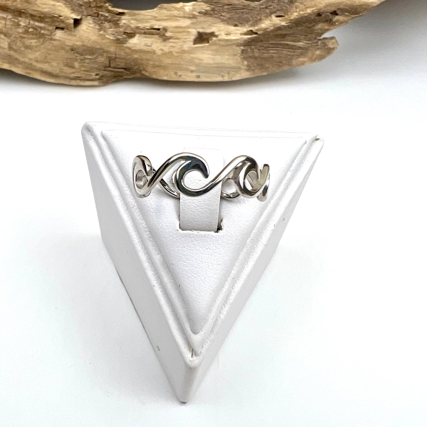 Jackie Gallagher Designs - Handmade Coastal Jewelry - Circle of Waves Ring: 8