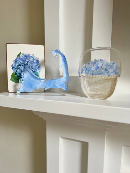 WonderfullyWrittenCo - Cape Cod Map Watercolor Acrylic Shelf Print