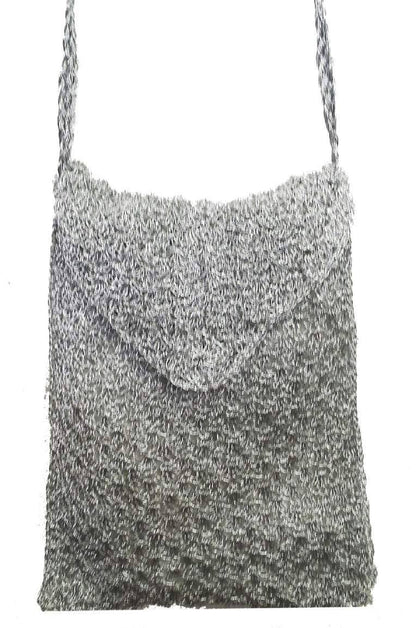 Ricki designs - Crochet Crossbody Bag - Metallic Flap over