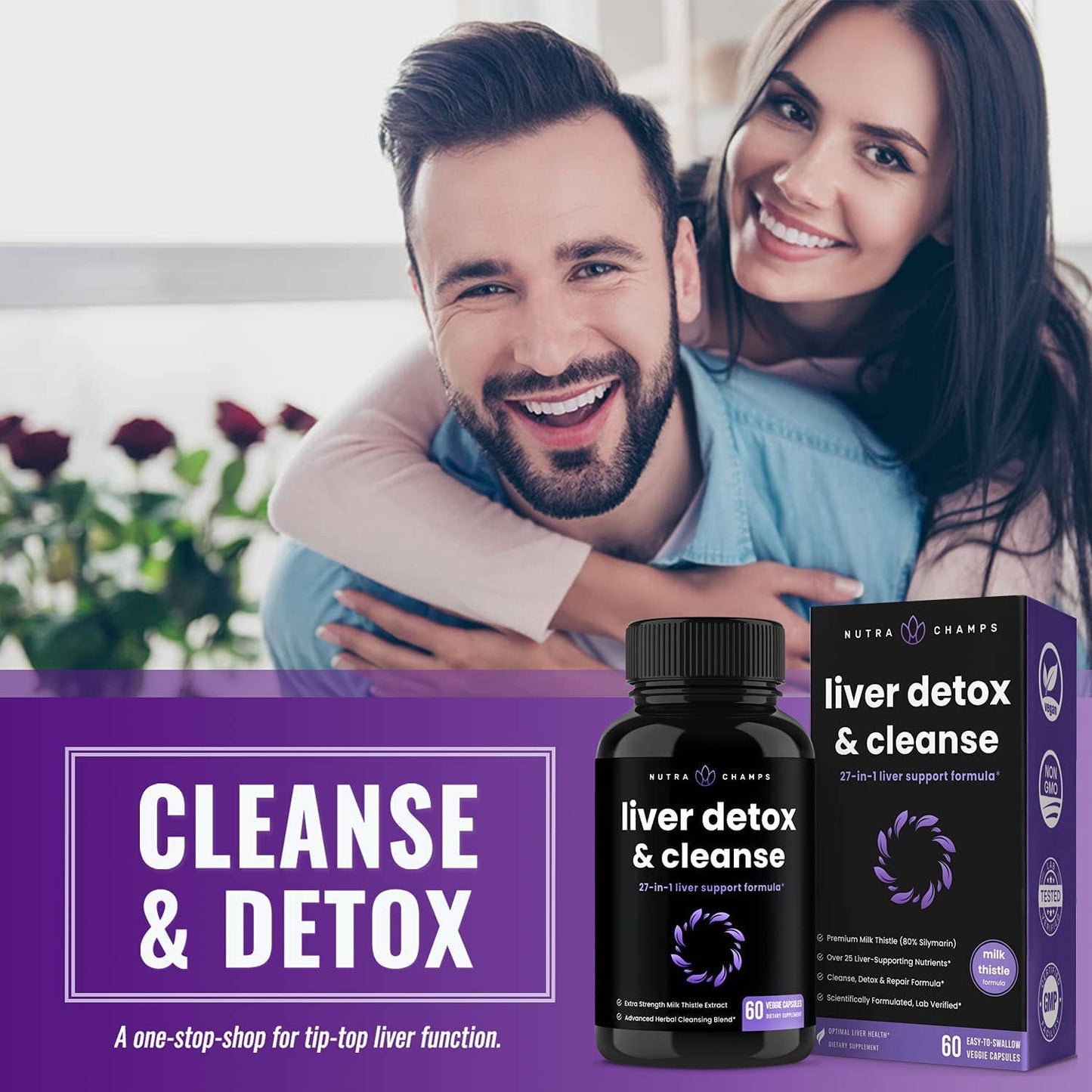 NutraChamps - Liver Cleanse Detox & Repair | Premium Liver Support Pills