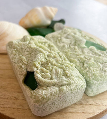 Fairyland Glade - Sweetgrass Hidden Sea Glass Sea Salt Soap MADE TO ORDER