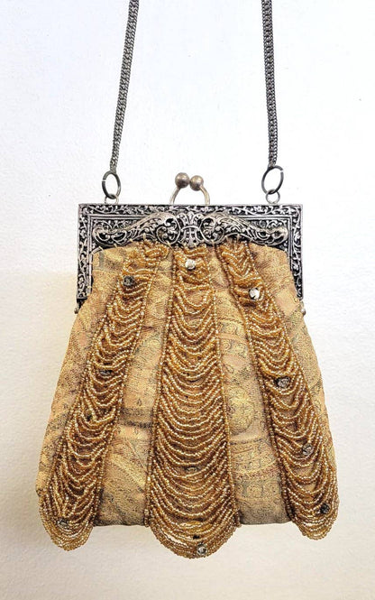 Ricki designs - VINTAGE FRAME BAG CLASSIC FRENCH DRAPE
