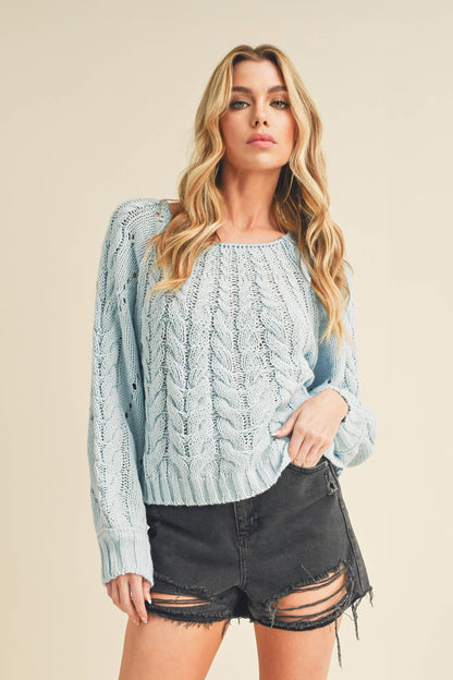 AEMI + CO - 3158DK Tally Sweater: L / Contemporary / Pink