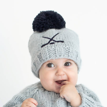 Huggalugs - Hockey Beanie Hat Ice Grey Baby & Kids
