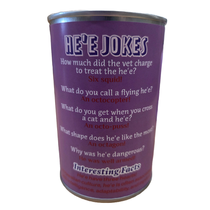 Canned Gifts - Hawaiian Canned He'e | Stuffed Octopus Plush w/Jokes