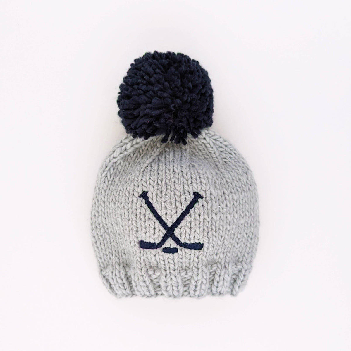 Huggalugs - Hockey Beanie Hat Ice Grey Baby & Kids
