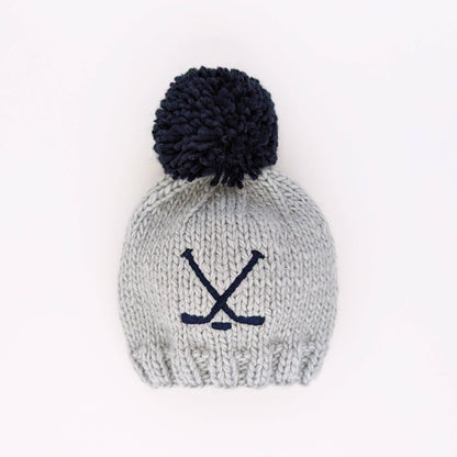 Huggalugs - Hockey Beanie Hat Ice Grey Baby & Kids
