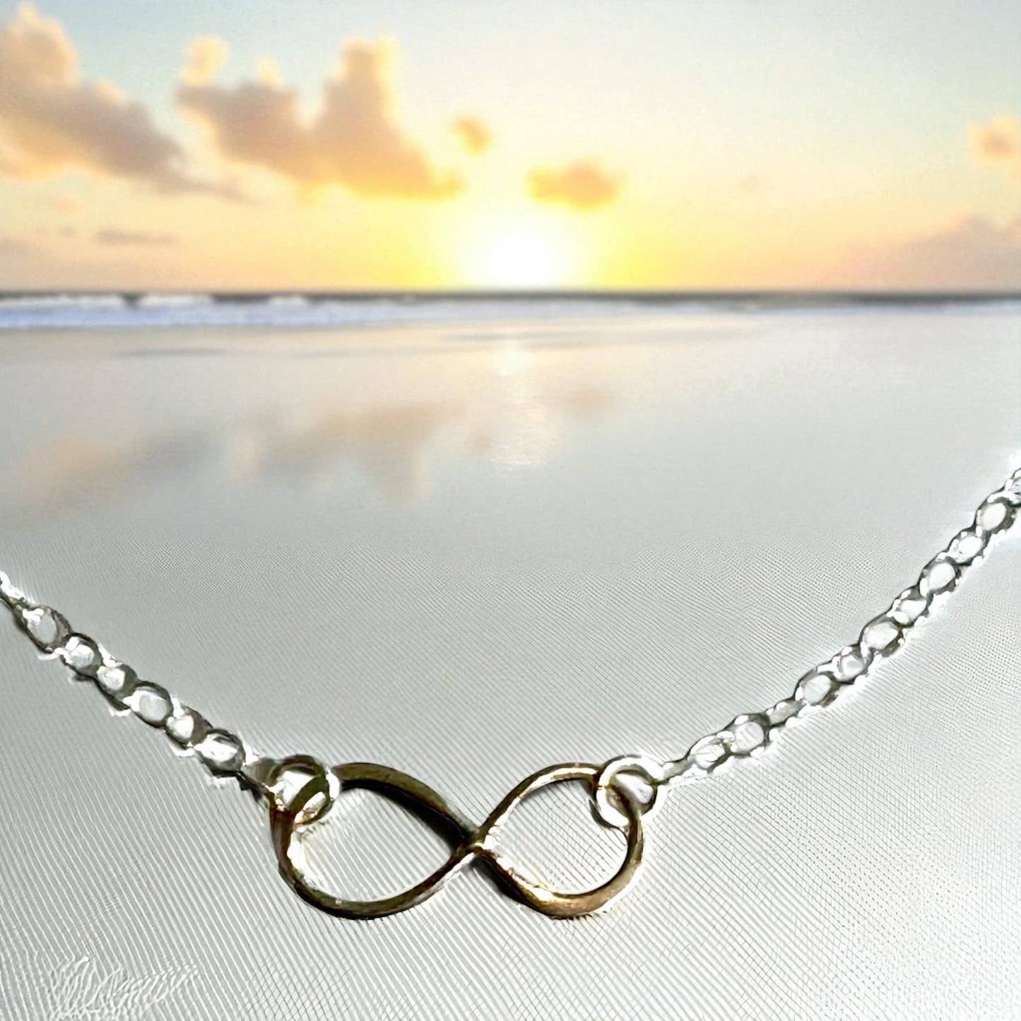 Jackie Gallagher Designs - Handmade Coastal Jewelry - Sterling Silver Infinity Necklace, 18"