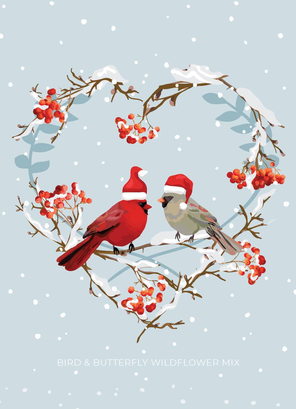 Bentley Seed Co. - Last Christmas Wreath of Cardinals Gift Tag Card - Seed Pkt