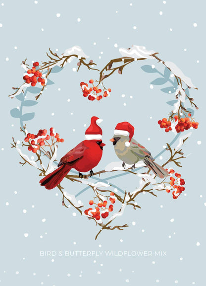 Bentley Seed Co. - Last Christmas Wreath of Cardinals Gift Tag Card - Seed Pkt
