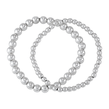 Silpada - Silpada 'High Spirits' Silver Hematite Stretch Bracelet