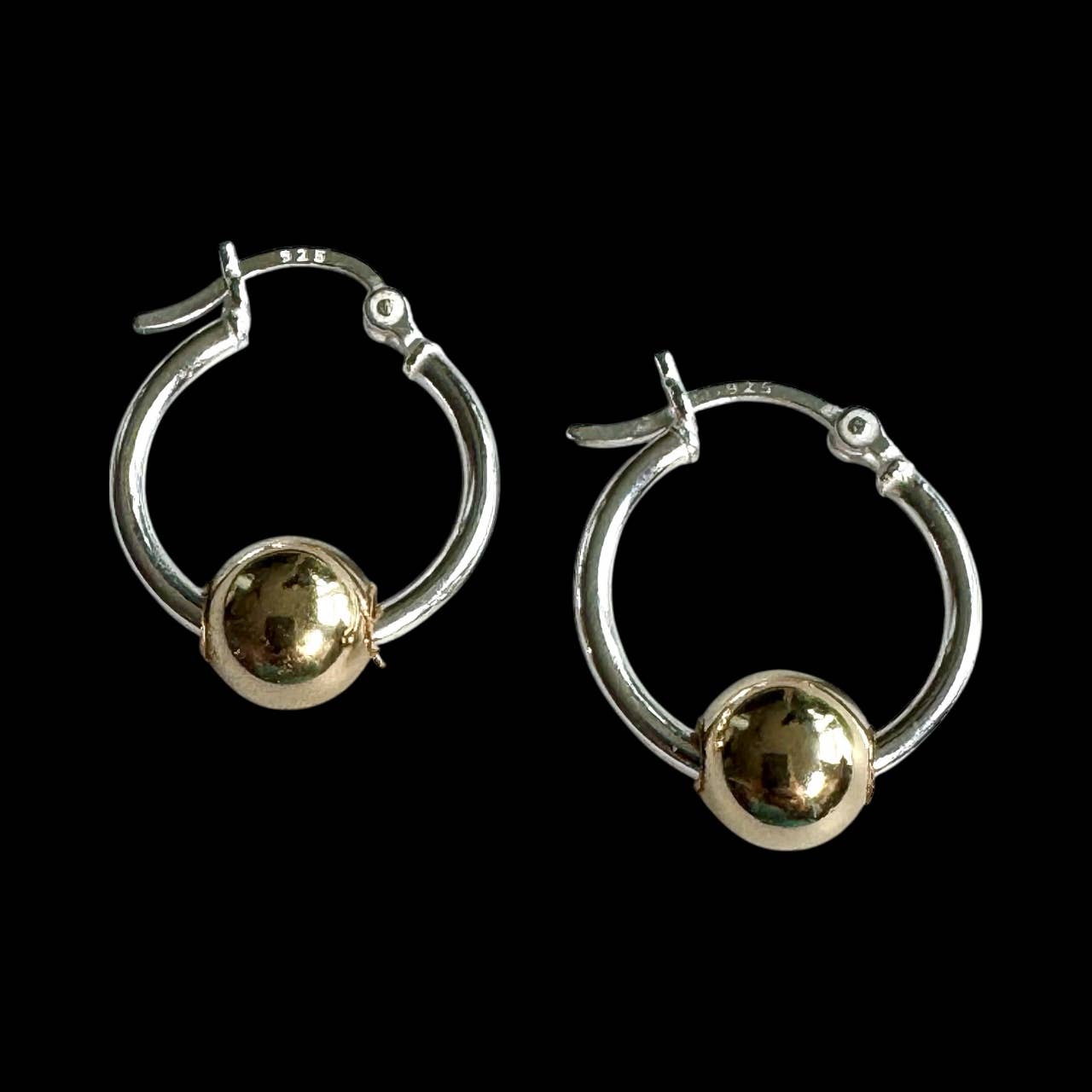 Jackie Gallagher Designs - Handmade Coastal Jewelry - Sterling Silver Ball Hoop