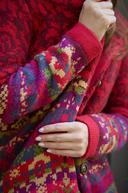 SAACHI - Fair Isle Nordic Long Cardigan