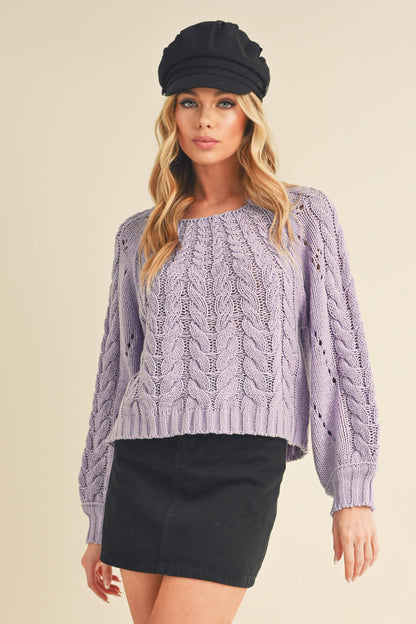 AEMI + CO - 3158DK Tally Sweater: L / Contemporary / Pink
