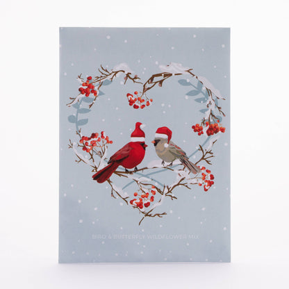 Bentley Seed Co. - Last Christmas Wreath of Cardinals Gift Tag Card - Seed Pkt